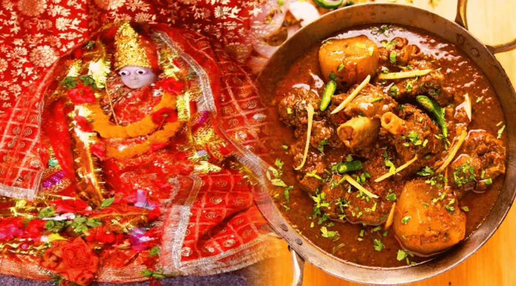 Temple rituals serving non vegetarian prasad