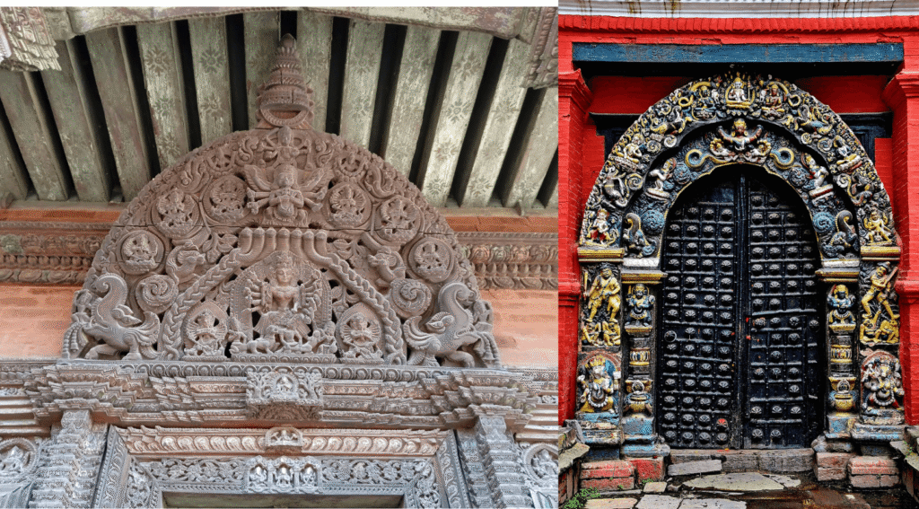 nepal temple doors